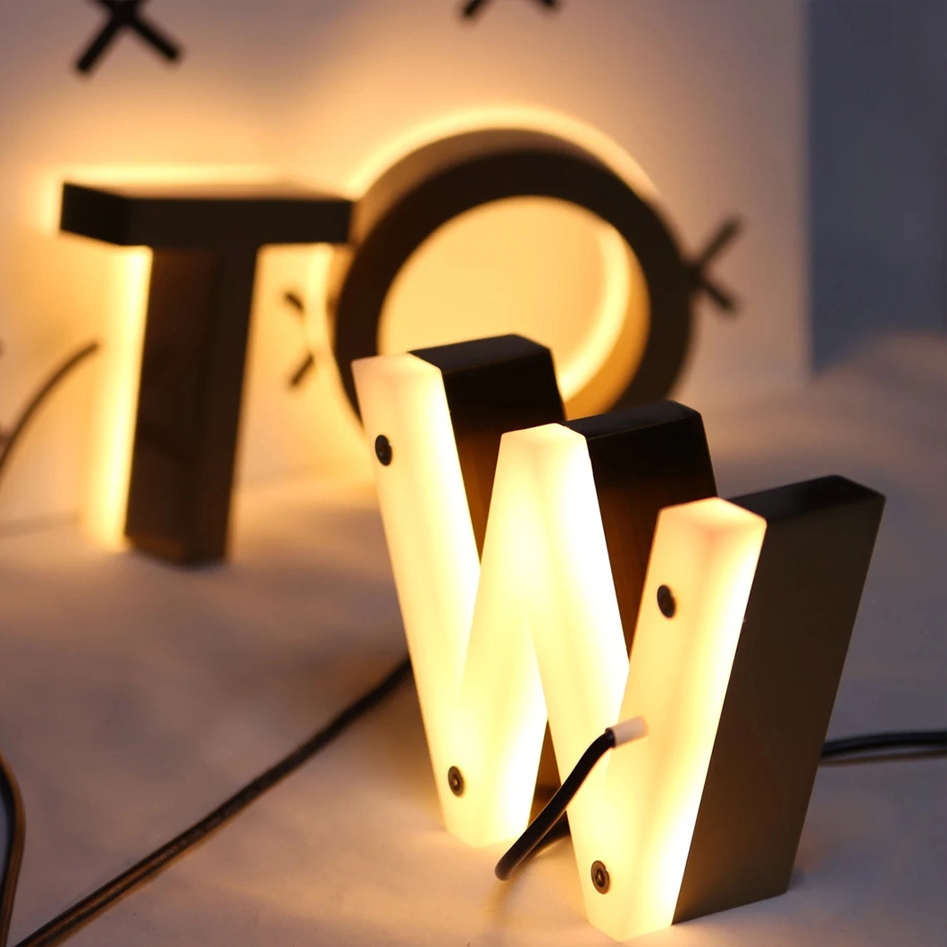 Wholesale 3D Luminous LED Letter Vintage Bright Channel Letters Metal Signage Letter for Business Store