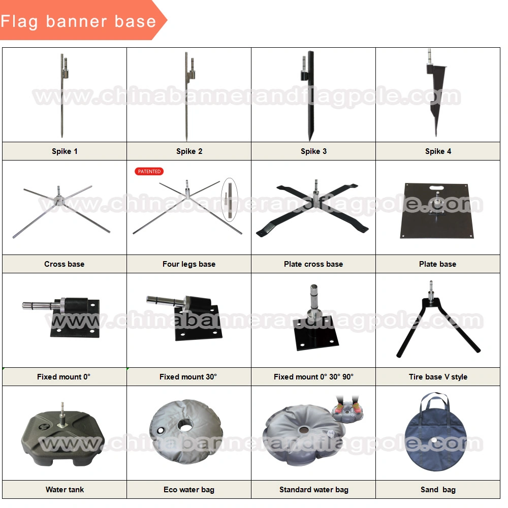 Flag Cross Base Stand Display Accessories for Advertising Beach Custom Teardrop and Feather Flag