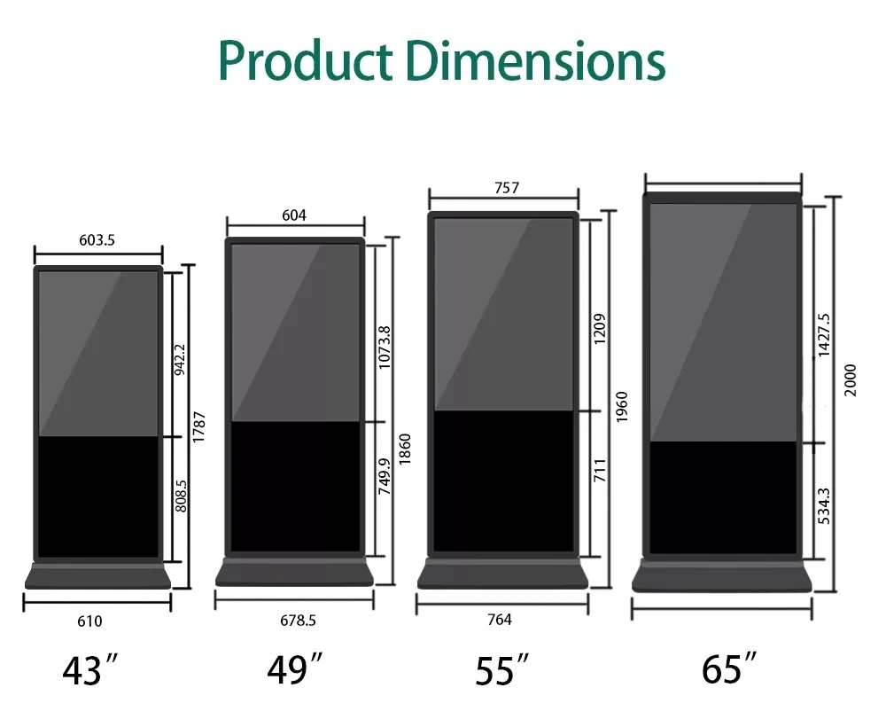 Floor Stand 3D HD Digital Signage Outdoor LED Display Digital Signage