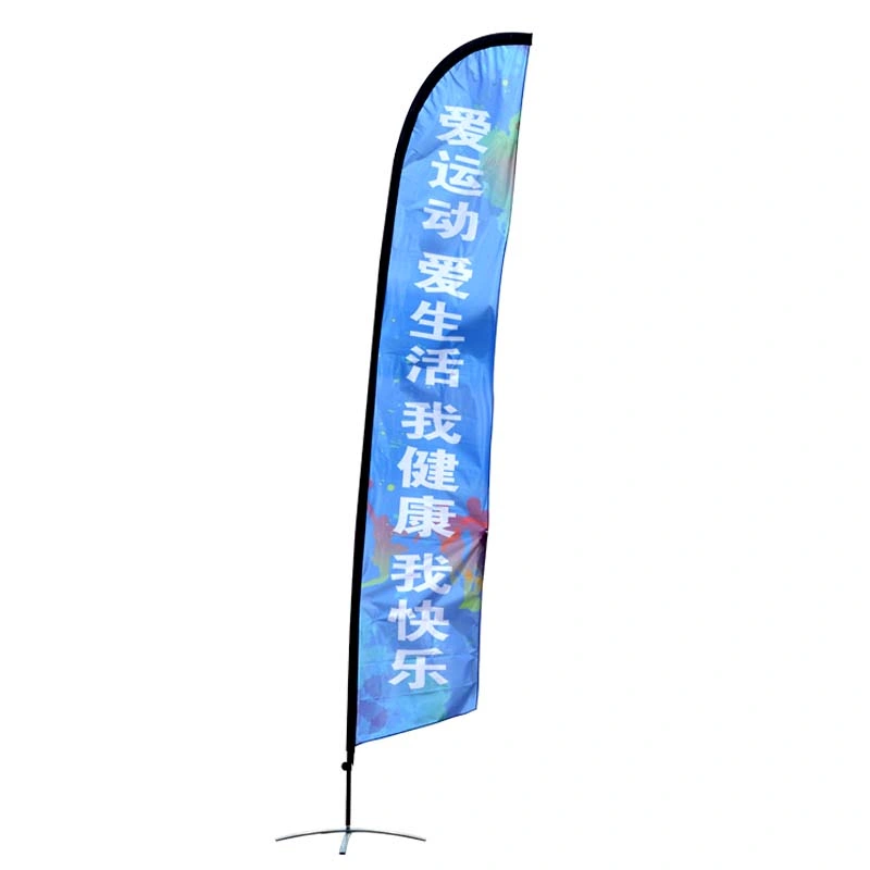 150d Outdoor Standard Flying Advertising Flags Beach Feather Flag Accessories